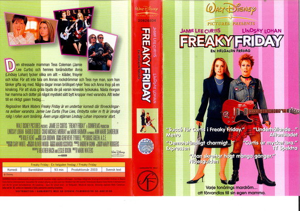 FREAKY FRIDAY (vhs-omslag)